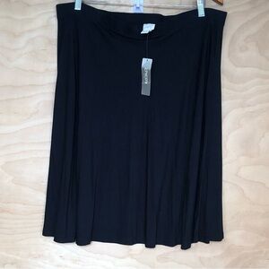 New Chico's Black Flowing A-Line Skirt Womens Size 3